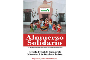 Almuerzo solidario de la Peña El Cántaro en la feria de Fuengirola