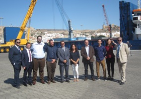 Llega al Puerto de Almería el segundo cargamento de travertino y caliza procedente de Turquía