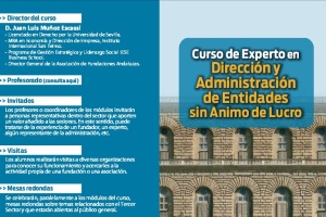 Últimos días para inscribirse en el Curso de Experto en Entidades Sin Ánimo de Lucro