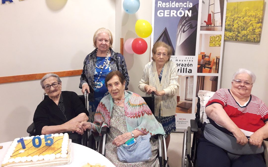 La Fundación Gerón  celebra el 105 cumpleaños de uno de sus residentes