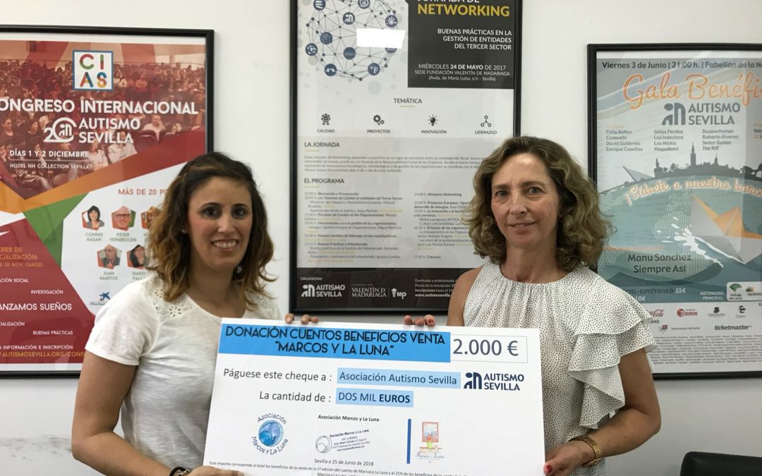 La Asociación “Marcos y la Luna” donan los beneficios de su cuento a Autismo Sevilla