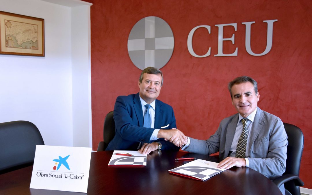 Rafael Herrador, director territorial de Caixabank, visita el Campus de CEU Andalucía