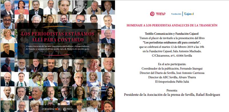 Sevilla. Presentación del libro «Los periodistas estábamos allí para contarlo»