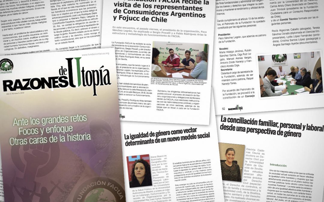 La Fundación FACUA publica el quinto número de su revista ‘Razones de Utopía’
