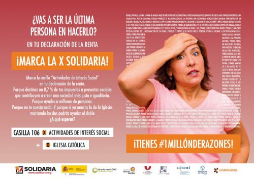 Marcar la “X Solidaria” en la declaración de la renta: un gesto de compromiso y solidaridad ciudadana en tiempos de crisis