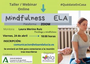 La Asociación ELA Andalucía pone en marcha dos talleres online sobre mindfulness y fisioterapia