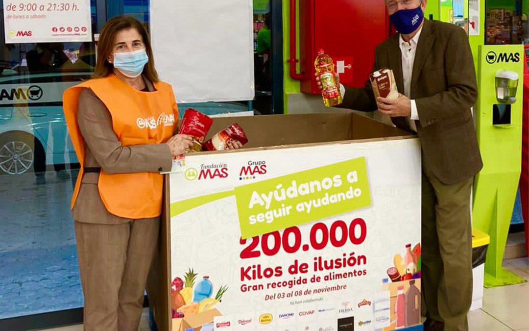 La corriente solidaria de Grupo MAS consigue triplicar su campaña de donación navideña gracias a sus proveedores,  trabajadores y clientes