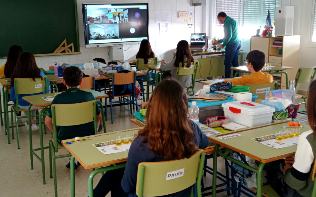 Escolares de Valenzuela (Córdoba) participan en la primera cata de aceite de oliva online del programa  educativo El Olivar