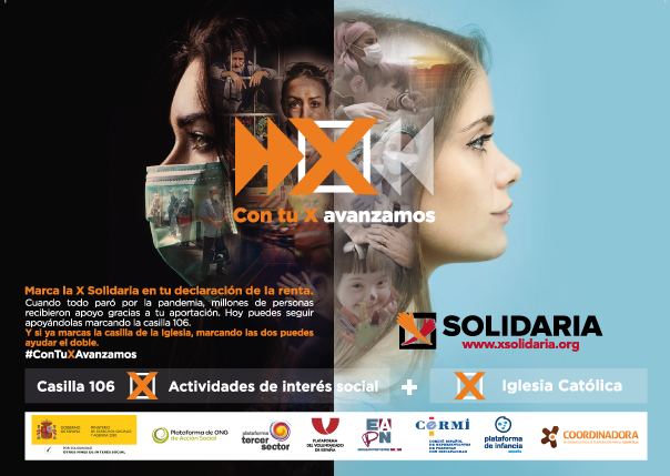 Marcar la casilla de Fines Sociales o X Solidaria en la renta contribuye a que la sociedad avance gracias al trabajo de las ONG