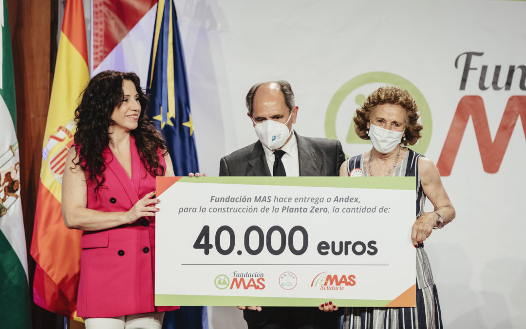 Fundación MAS entrega 40.000 euros a Andex para la construcción de la Planta Zero  durante la presentación de su Memoria de Actividades 2020