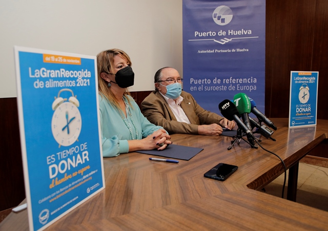 El Puerto de Huelva colaborará con el Banco de Alimentos en su atención a los más necesitados
