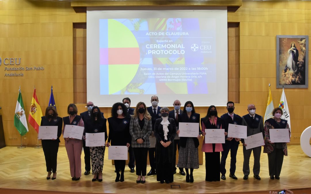 Clausurada la V edición del Experto en Ceremonial y Protocolo del Instituto de Posgrado CEU Andalucía