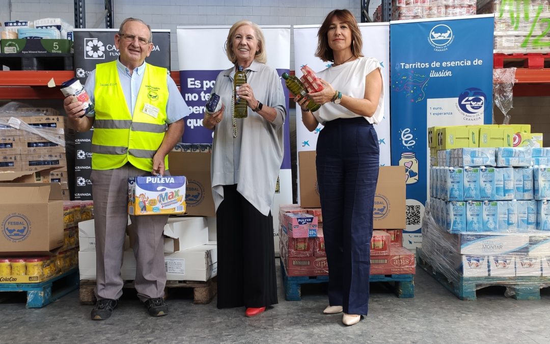 CajaGranada Fundación y CaixaBank hacen entregan al Banco de Alimentos de Granada de más de 5.500 Kg de comida para los más necesitados