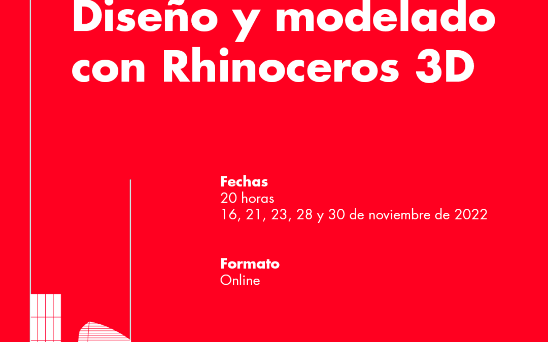 Abierta inscripción curso online «Diseño y modelado con Rhinoceros 3D» de FIDAS