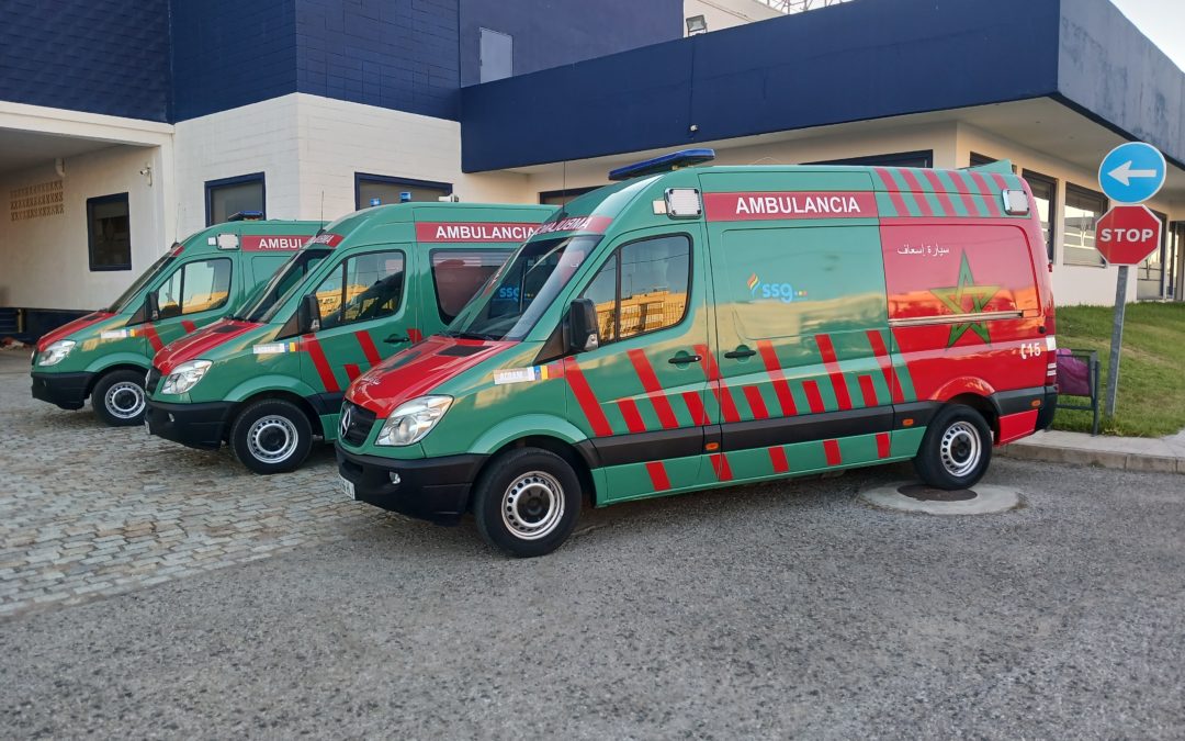 Ambulancias para el apoyo sanitario en zonas rurales de la ciudad de Dakhla (Marruecos)