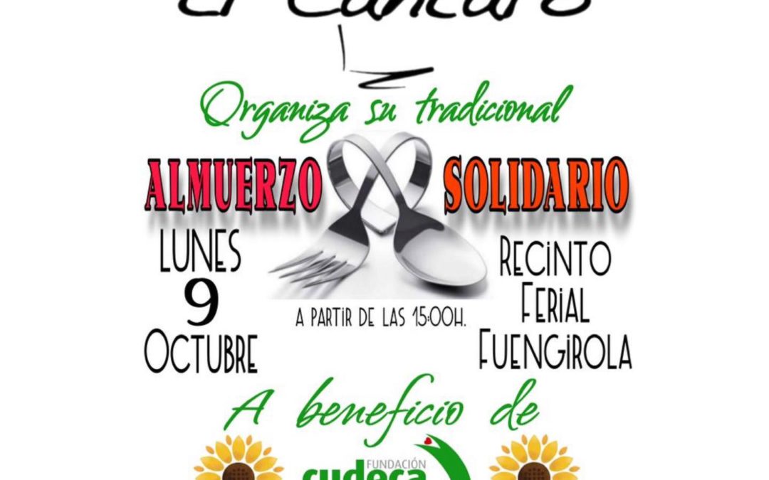Almuerzo solidario a beneficio de Cudeca en la caseta de la Peña el Cántaro en la feria de Fuengirola 2023