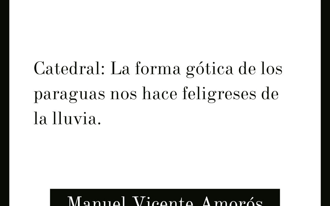 Manuel Vicente Amorós, ganador del VIII Premio de Aforismos Rafael Pérez Estrada