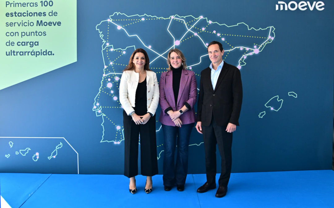 Moeve alcanza 100 estaciones de servicio con puntos de carga eléctrica ultrarrápida en los principales corredores de España y Portugal